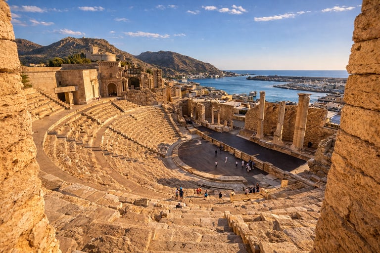 Teatro Romano de Cartagena visto desde las gradas superiores